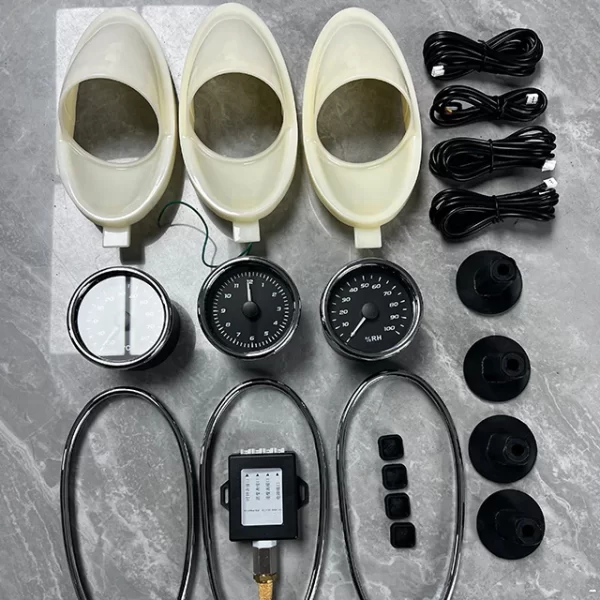Suitable for Car Temperature Humidity and Time Triple Meter Interior Modification Triple Meter Maybach Triple Meter Modification - Image 5