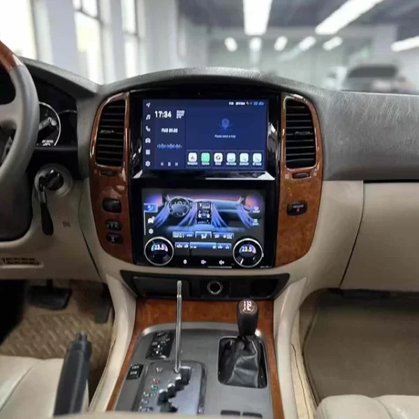 Land Cruiser LC100 Central Control Navigation Screen up and Down Dual Screen Knobs LC100 Central Control Interior  Modification - Image 2