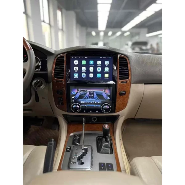 Land Cruiser LC100 Central Control Navigation Screen up and Down Dual Screen Knobs LC100 Central Control Interior  Modification - Image 4