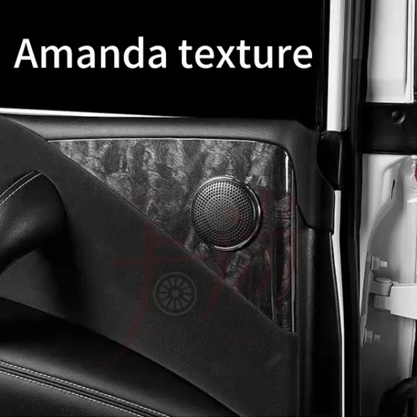 Patrol Y62 Interior Upgrade 2022 Peach Wood Steering Wheel Knob Central Control Interior Old to New Amanda Texture Interior - Image 3