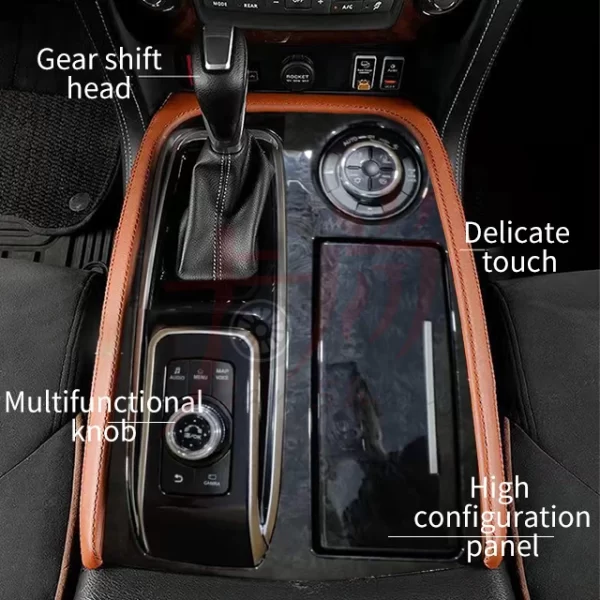 Patrol Y62 Interior Upgrade 2022 Peach Wood Steering Wheel Knob Central Control Interior Old to New Amanda Texture Interior - Image 4