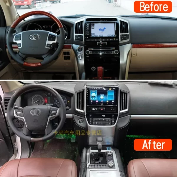 Interior Upgrade New Central Control Steering Wheel Interior Old to New  for Lc200  2008-2015 Modification LandCruiser - Image 2