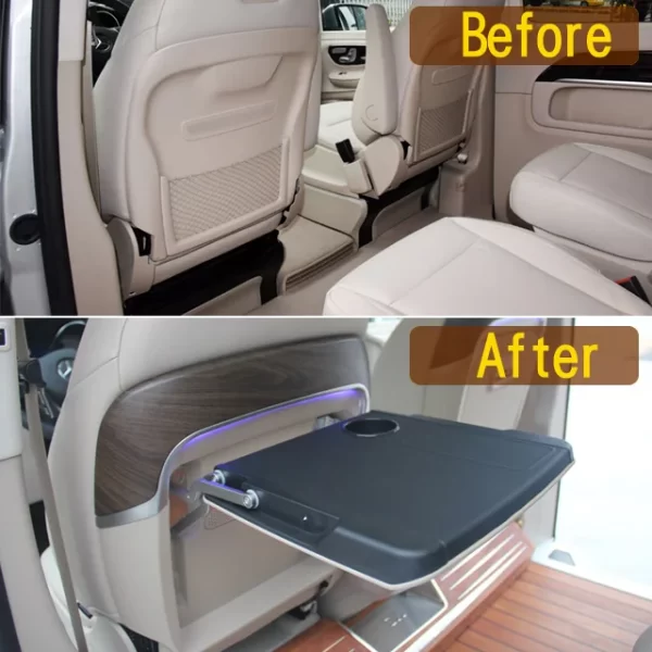 Car Folding Table Wireless Charging Cup Holder Folding Table VITO BUS V250 V260  W447  V-CLASS - Image 2