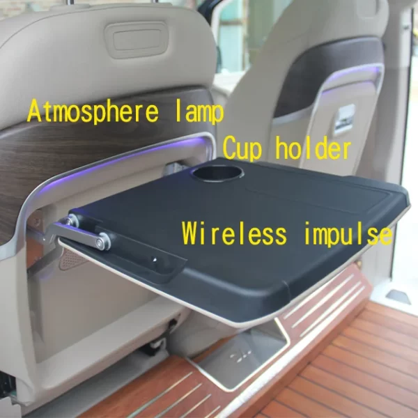 Car Folding Table Wireless Charging Cup Holder Folding Table VITO BUS V250 V260  W447  V-CLASS - Image 4