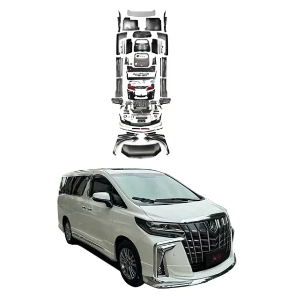 Suitable for 20 Series 08 Alphard Upgrade 18  Body Kit, Front Lip, Back Lip Side Skirt Interior Instrument Panel Screen Upgrade
