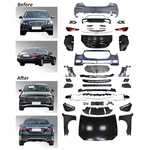 Applicable to Benzz E-Class W212 Upgrade W213 AMG  Body Surround Kit Front and Rear Bumper Headlight Assembly Modification - Image 4