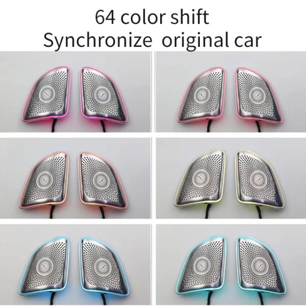 GLS Auto A-pillar Tweeter LED Luminous Cover Car Door Audio Speaker Decorative Ambient Light Cover for Mercedes-Benz GLE CLSW167 - Image 4