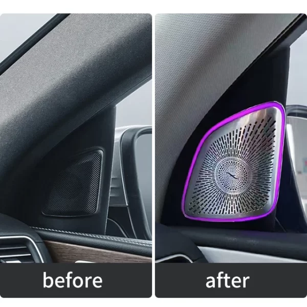 GLS Auto A-pillar Tweeter LED Luminous Cover Car Door Audio Speaker Decorative Ambient Light Cover for Mercedes-Benz GLE CLSW167 - Image 5