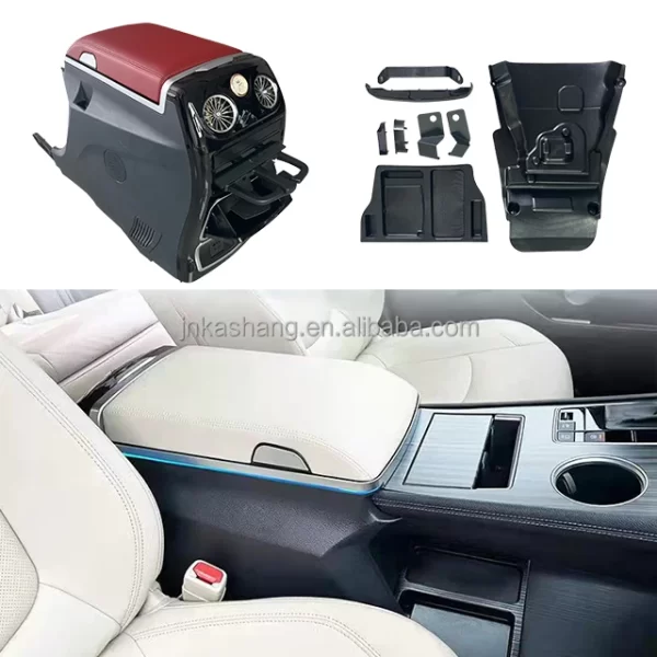 Applicable to   Interior Modification of  Siennaa Armrest Refrigerator Central Storage Box, Yellow fox Frame Refrigerator Box - Image 3