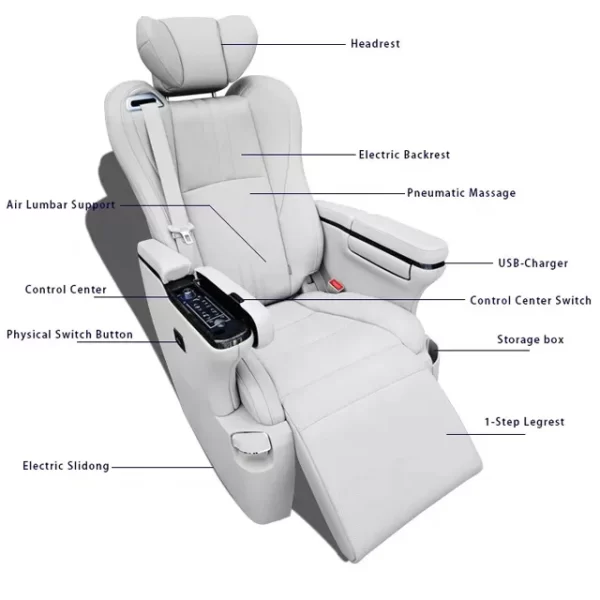 Modification of Aviation Seat, Electric Seat and Business Vehicle VITO V250 V260 W447 Alphard Vellfire Siennaa - Image 5