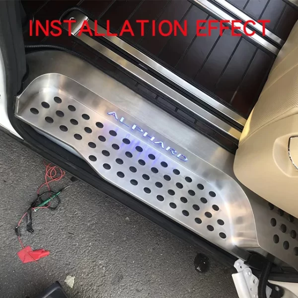 Alphard Vellfire Door Welcome Pedal Threshold Strip LED Light Replacement Welcome Pedal for Alphard Velfire 20 Series 30 Series - Image 5