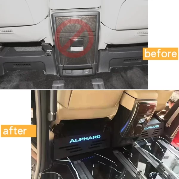 Foot Rest with LED Lamp Air Conditioning Vent Trim Cover Alphard Vellfire Lexus LM Retrofit Accessories - Image 4