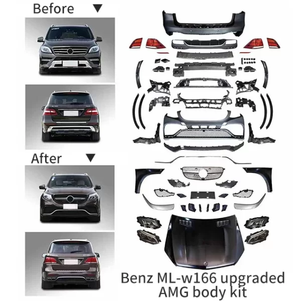 Applicable to Benzz ML X166  Upgrade AMG Body Kit Cutting Free Modification Headlight Tail Light Modification Interior Refit - Image 2