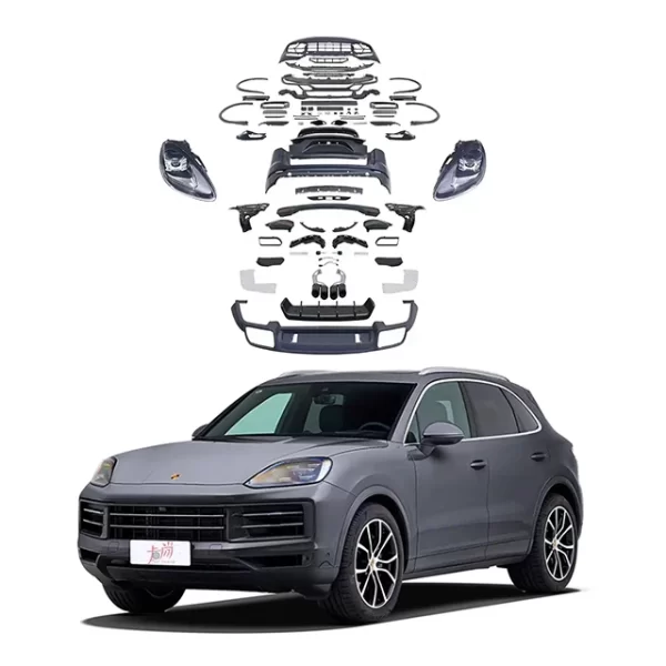 Suitable for Cayennee 11-19 Old to New Turboo 24 Surround Front and Rear Bumper Headlights, Wheel Hub Appearance Modification