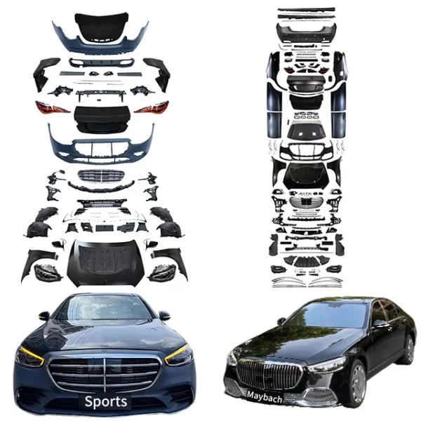 Mercedes Benzz S-Class W221 Upgraded to W223 Maybach W22 Old Upgraded to S450 Sports Full Range Body Kit