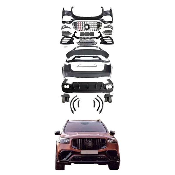 Applicable to Benzz GLS X167 Upgraded Brabuss 900 Body Kit Front Bumper and Rear Bumper Grille Modification Old to New Refit