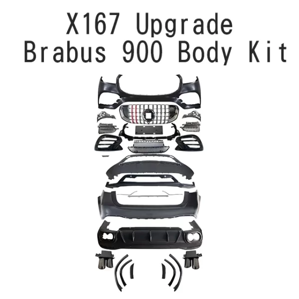 Applicable to Benzz GLS X167 Upgraded Brabuss 900 Body Kit Front Bumper and Rear Bumper Grille Modification Old to New Refit - Image 2