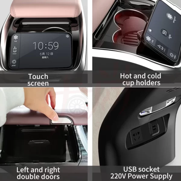 Applicable to HIACE  Armrest Box Central Storage Box With Wireless Charging Touch Screen Armrest Box Modification - Image 3