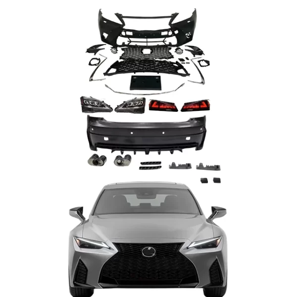 Lexus 06-12 IS250/300 Modified Large Surround Headlights, Tail Lights, Old Models Changed to New Front and Rear Bars Old to New