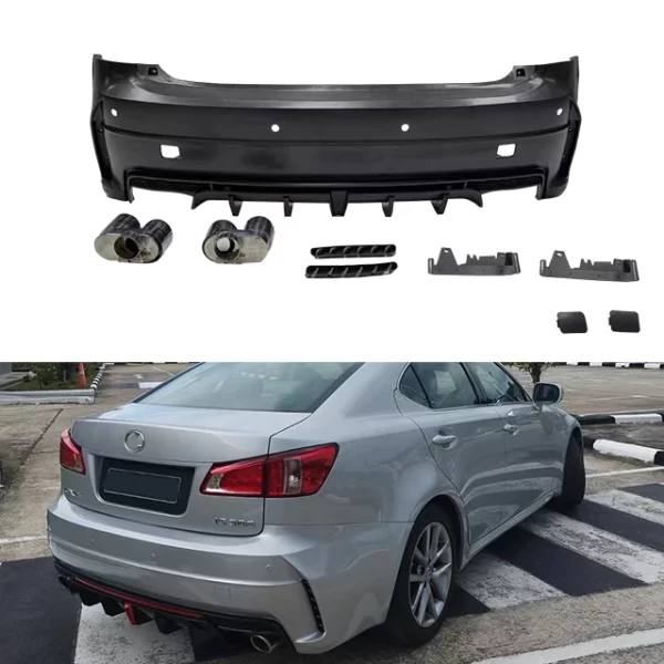 Lexus 06-12 IS250/300 Modified Large Surround Headlights, Tail Lights, Old Models Changed to New Front and Rear Bars Old to New - Image 3