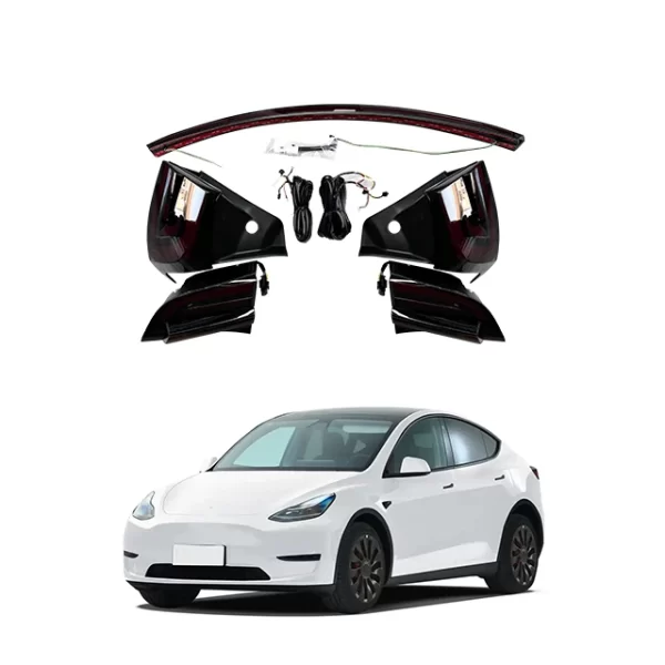 Suitable for Teslaa Model Y/3 Through Type Tail Light Smoked Black Lampshade Replacement LED Tail Light Accessory Modification