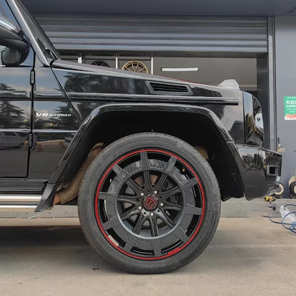 Applicable to Benz Large G Wheel Hub Forging, 22 Inch Carbon Fiber Cover Modification, Water Transfer Printing Plastic Cover - Image 3
