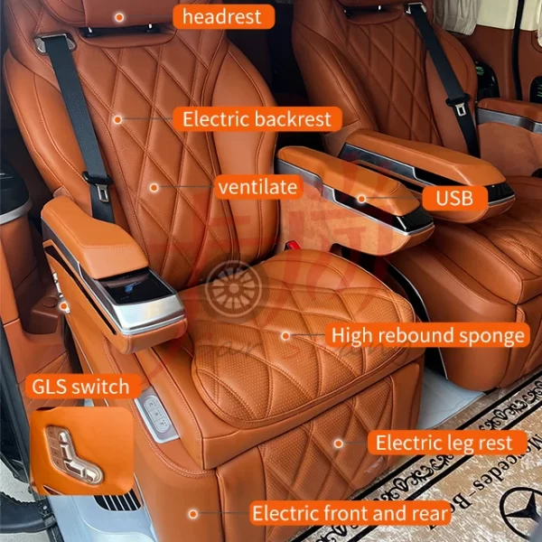 Applicable to Benz Vito V260 W447 Interior Upgrade with Center Console Covering Aviation Seat Floor Modification - Image 4