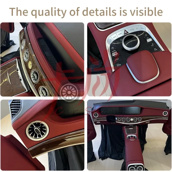 Applicable to Benzz S-Class W221 Upgrade W222 Interior Old to New Instrument Panel Seat Leather Cover Modification - Image 2