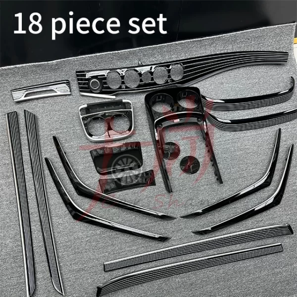 Maybach s W222 Piano Black Interior Panel, Central Control Peach Wood Grain Interior 6 12 18-piece Set,  Interior Modific - Image 3