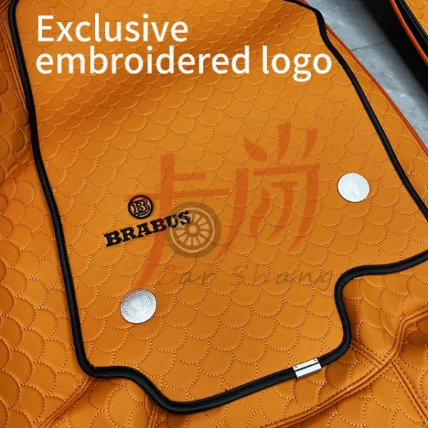 Applicable to Benzz G Class G350g500g550  G63  G65 Big G Babos Style Foot Mats Modification Genuine Leather Foot Pads - Image 2