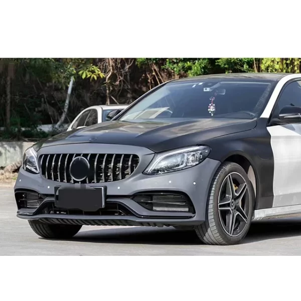 Applicable for Benzz C-Class W205 Upgrade AMG63 1:1 Narrow Body Kit Grille Mirror Surface Label Front  Rear Bumper Modification - Image 4