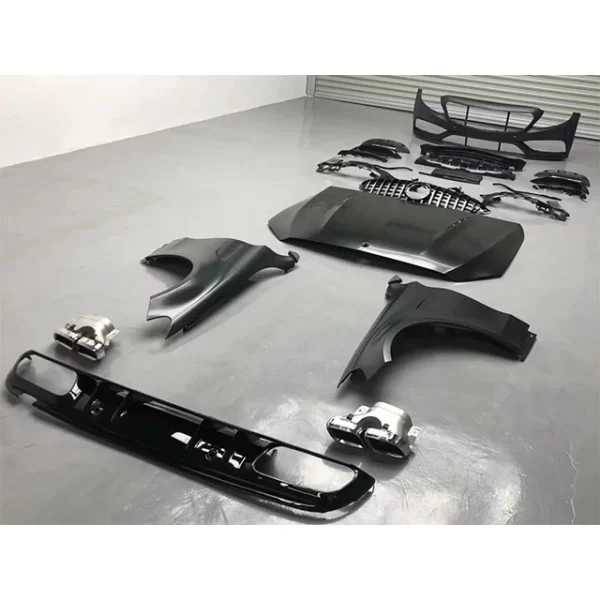 Applicable for Benzz C-Class W205 Upgrade AMG63 1:1 Narrow Body Kit Grille Mirror Surface Label Front  Rear Bumper Modification - Image 5