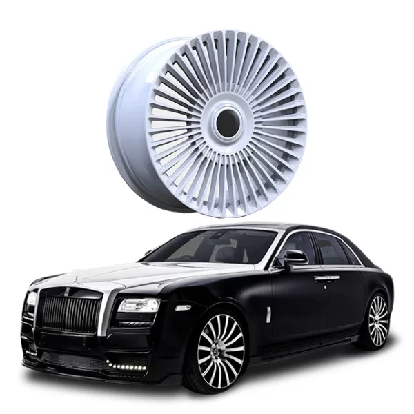 Applicable to Rolls-Roycee Ghost Car Rim Forged Wheels, Wheel Nave Customized Ivory White Lightweight Wheel Modification
