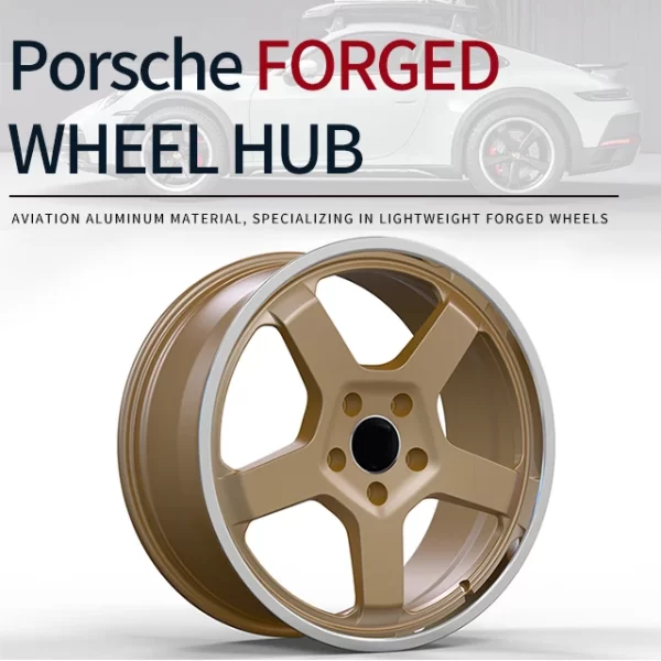 Applicable to Porschee 718 911 Car Rim Forged Wheels, Hubwheel Rim Customized champagne Gold Lightweight Wheel Modification - Image 2