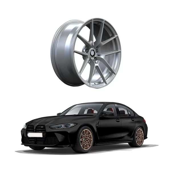 Applicable to BMWw M3 Car Rim Forged Wheels,   Silver Fully Coated Lightweight Wheel Modification Wheel Nave