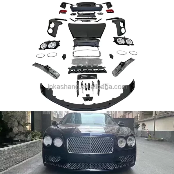 Bentleyy Flying Spur  (08-12 Models) Upgraded 17models Body Kit Front and Rear Lip Middle Net Headlight Body Kit