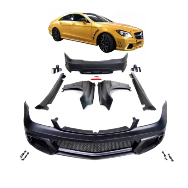 CLS Modified Big Surround Cls300 350 500 Wald Front and Rear bar Body Kit Front Rear Bumper Side Skirts for 07-11 W219 W218 219