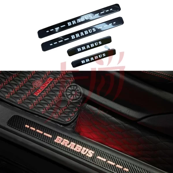 Applicable to Benzz G Class Big G W464 G-class Carbon Fiber Patterned Welcome Pedal W463A G350 G500 G63 Threshold Strip - Image 2