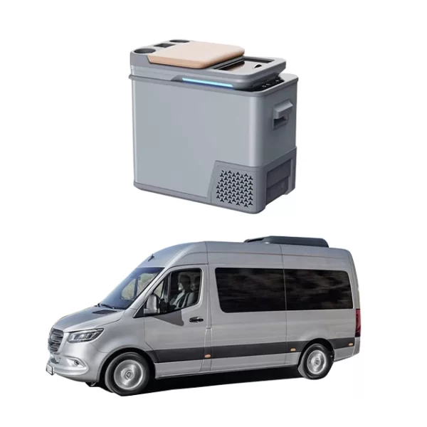 Applicable to Benzz Sprinter 524 324 Armrest Box Central Storage Box 37L Large Capacity Compressor Refrigerator USB Modification