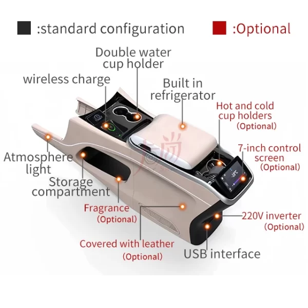 Applicable to Benz Vito V260 W447  Armrest Box Central Storage Box with Wireless Charging Touch Screen Armrest Box Modification - Image 3