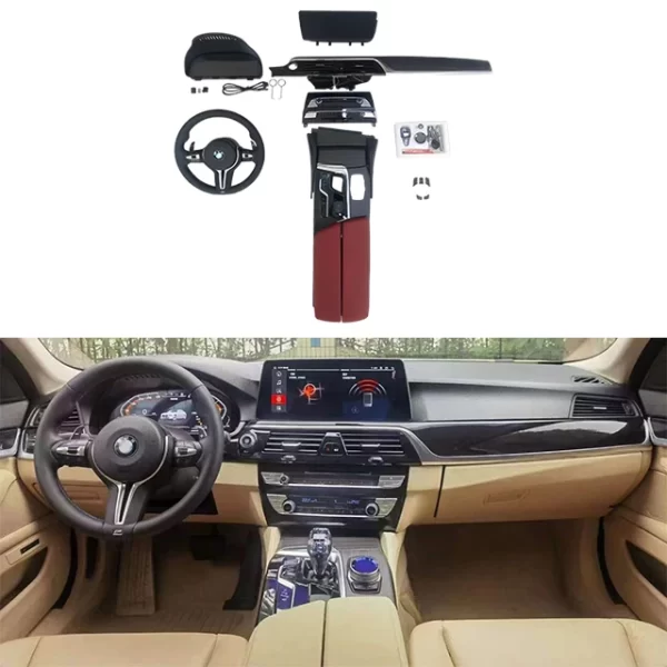 Applicable to BMWw 5 Series F Upgrades, G Interior Package, Center Console Armrest, LCD Instrument Panel Interior Modification