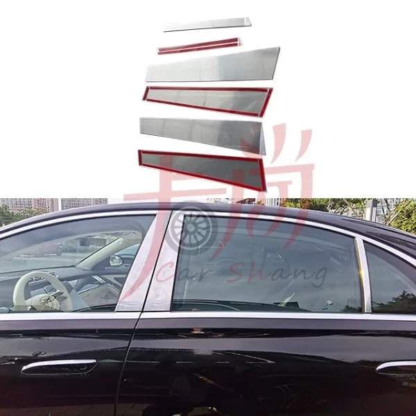 Applicable to Benzz S-Class W222 Aluminum Alloy Center Pillar Window Trim Modification Mirror Matte Aluminum Alloy Center Pillar