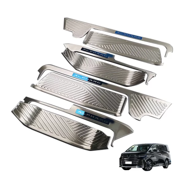 Applicable to 40 Series Alphard Vellfire Welcome Pedals, 24 Split Stainless Steel Threshold Strips Wear Resistant Welcome Pedal