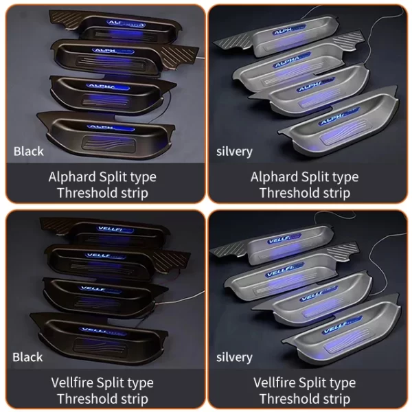 Applicable to 40 Series Alphard Vellfire Welcome Pedals, Integrated Castingaluminum Alloythreshold Strips Wear Resistant - Image 2