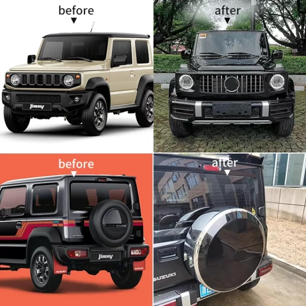 Applicable to Jimny Upgrade AMG G63 Body Kit, Jimny Upgraded Brabuss Surround Upgraded Benzz G-Class Front and Rear Grille Refit - Image 4