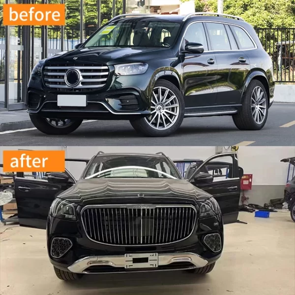 Applicable to Benzz 20-24 GLS Upgraded Maybach X167 Body Kit Front Bumper and Rear Bumper Grille Modification - Image 4