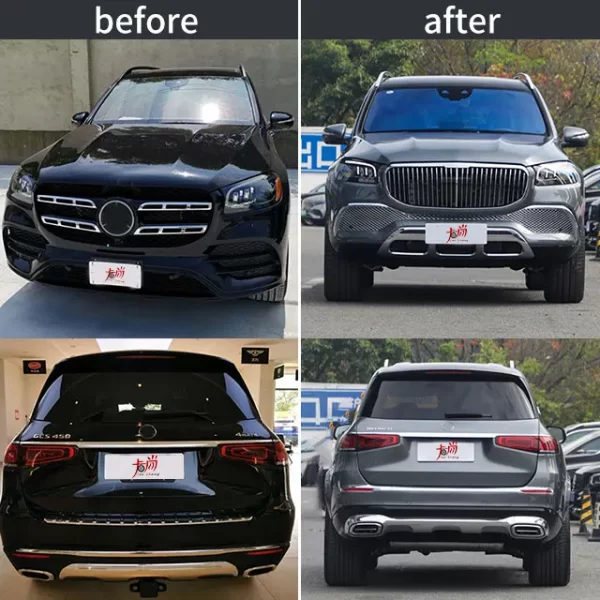 Mercedes Benzz 2020+GLS X167 Modified to Maybach Body Kit Grille Front and Rear Bumper Assembly 1:1 Upgrade Maybach Body Kit - Image 3