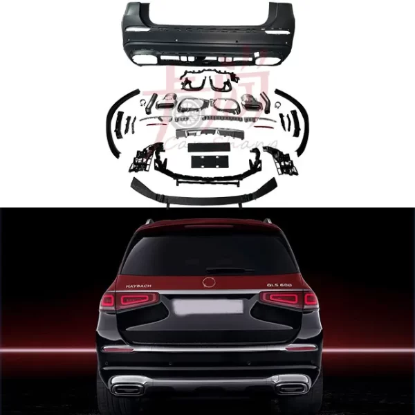 Mercedes Benzz 2020+GLS X167 Modified to Maybach Body Kit Grille Front and Rear Bumper Assembly 1:1 Upgrade Maybach Body Kit - Image 5