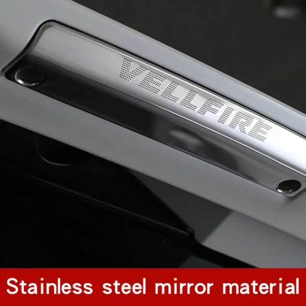 Alphard Vellfire Brake Light Pasted With Stainless Steel Bright Strip, Modified Brake Light Decorative Bright Strip Letter Laser - Image 3
