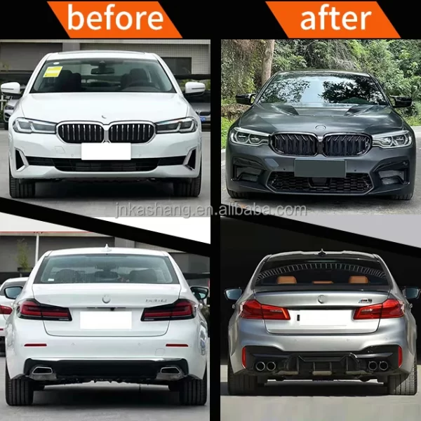 BMWw 5-Series G30/G38 (18-20 Models) Upgrade the New M5 Body Kit Front and Rear Bumper Body Kit Old to New Kit - Image 3